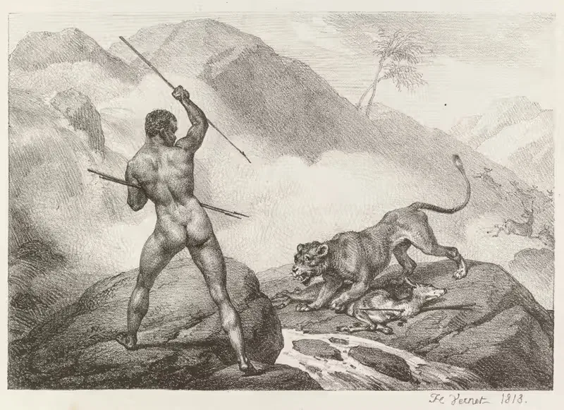 Африканский охотник (Chasseur Africain) by Гораций Верне, 1818 — digital art print download