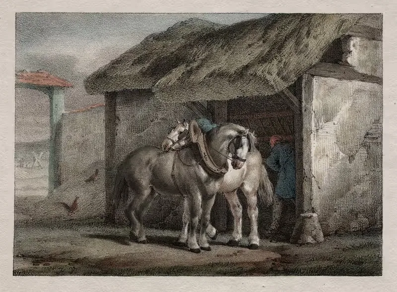 Фермерская лошадь by Гораций Верне, 1820 — digital art print download