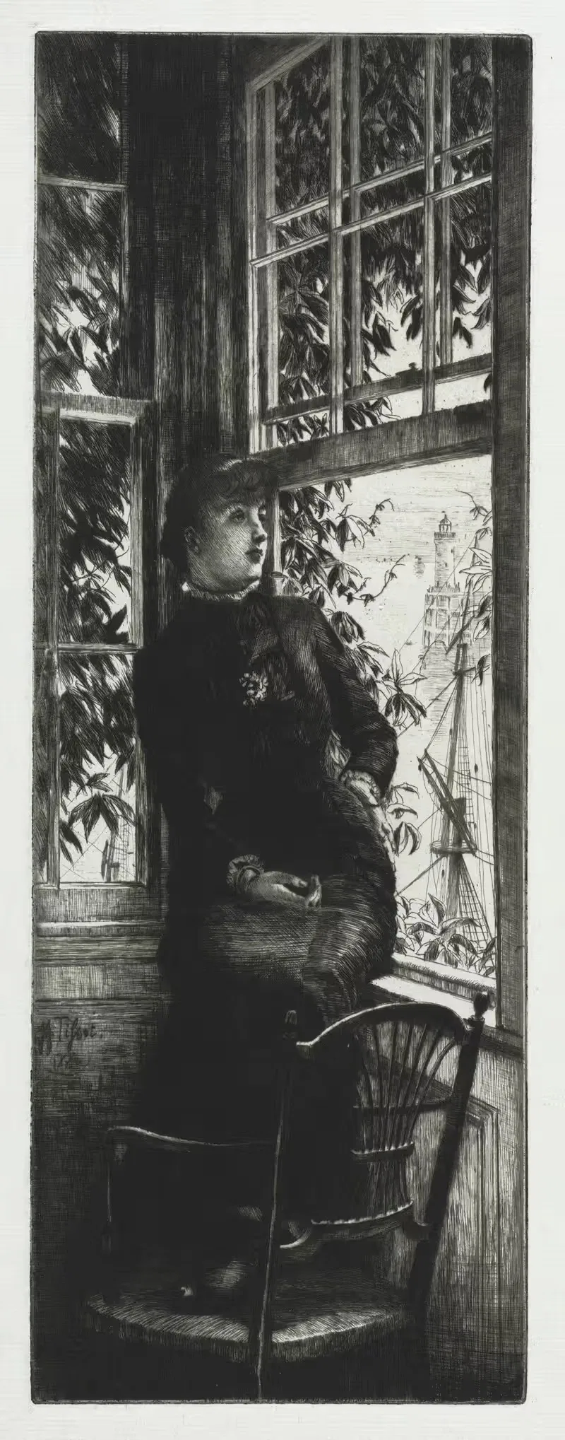 At the Sea Side by James Tissot, 1880 — digital art print download