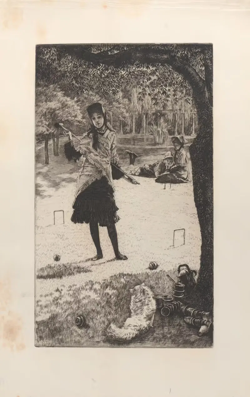 Крокет by Джеймс Тиссо, 1878 — digital art print download