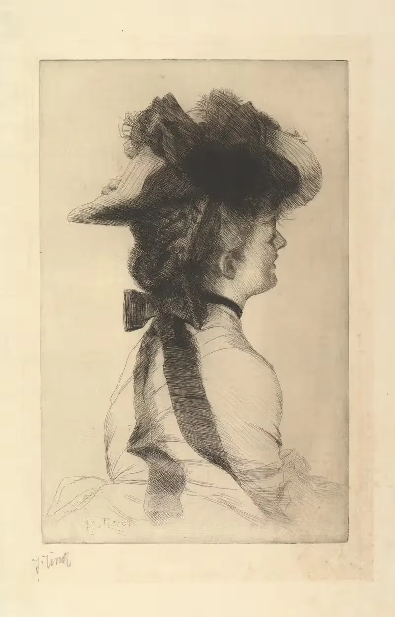Шляпа Рубенса by Джеймс Тиссо, 1875 — digital art print download