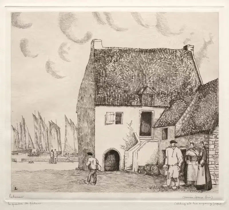 Кварталы рыбаков by Жан-Эмиль Лабурёр, 1933 — digital art print download