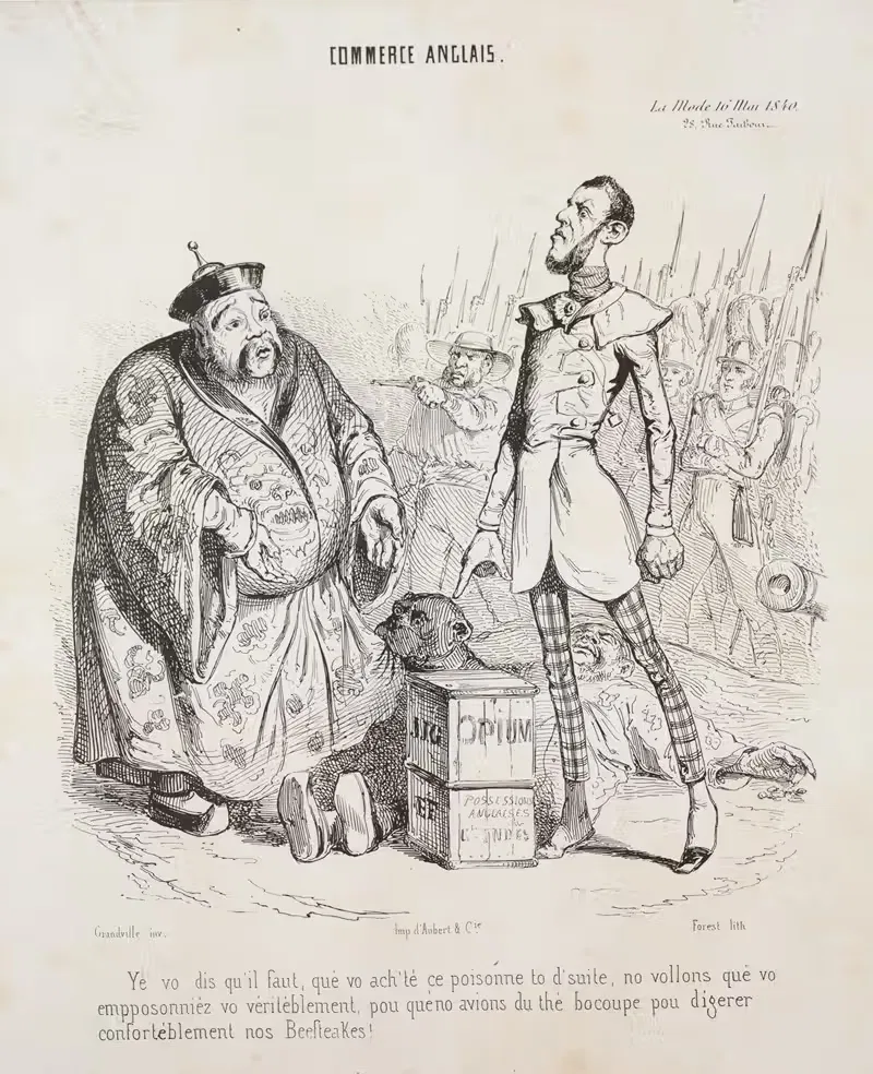 Английская торговля by Ж. Ж. Гранвиль, 1840 — digital art print download