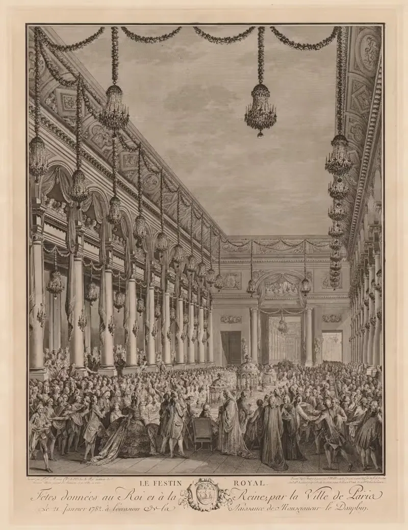 Королевский банкет by Жан-Мишель Моро ле Жён, 1782 — digital art print download