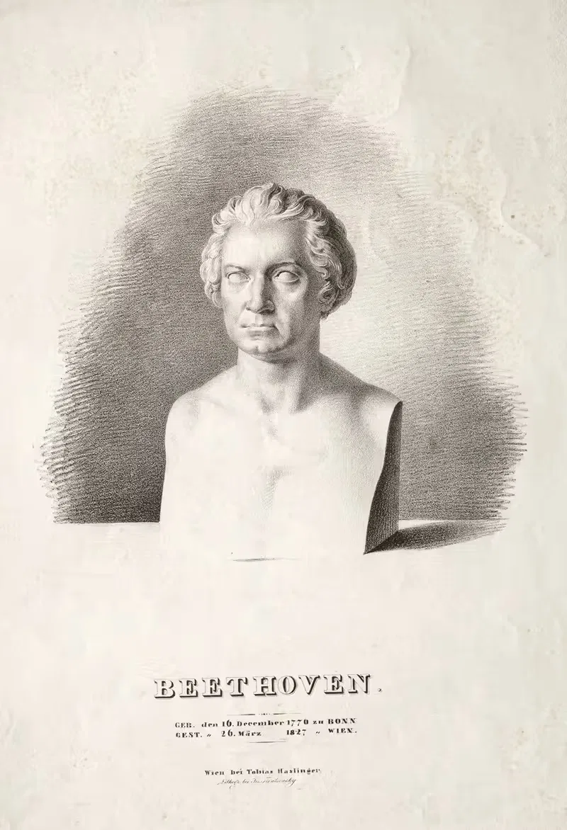 Bust of Ludwig van Beethoven — Josef Kriehuber