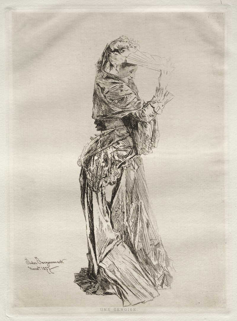 A Genoise by Jules-Ferdinand Jacquemart, 1877 — digital art print download
