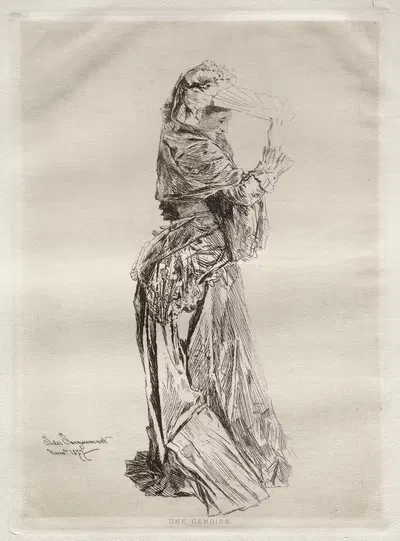 A Genoise by Jules-Ferdinand Jacquemart, 1877 — digital art print download