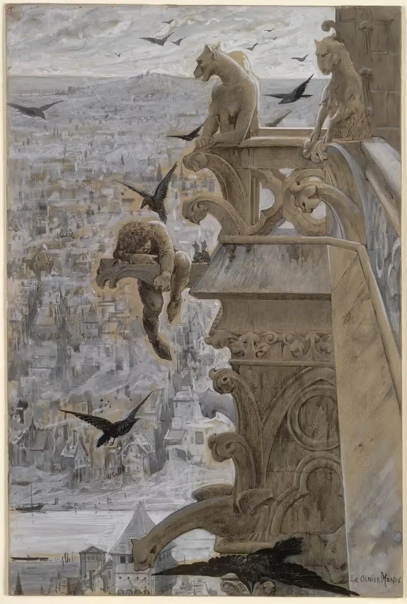 Нотр-Дам де Пари by Люк-Оливье Мерсон, c. 1881 — digital art print download