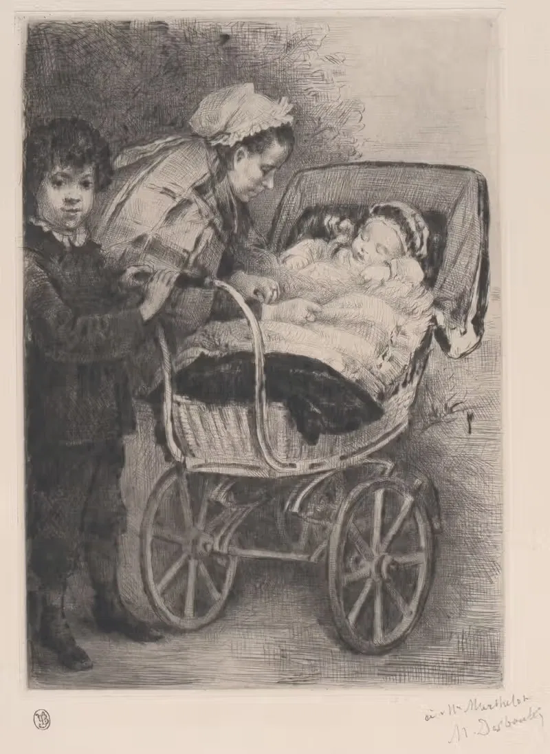 La Sortie de bébé. Выход ребенка by Марсельен-Гильберт Дебутен, 1878 — digital art print download