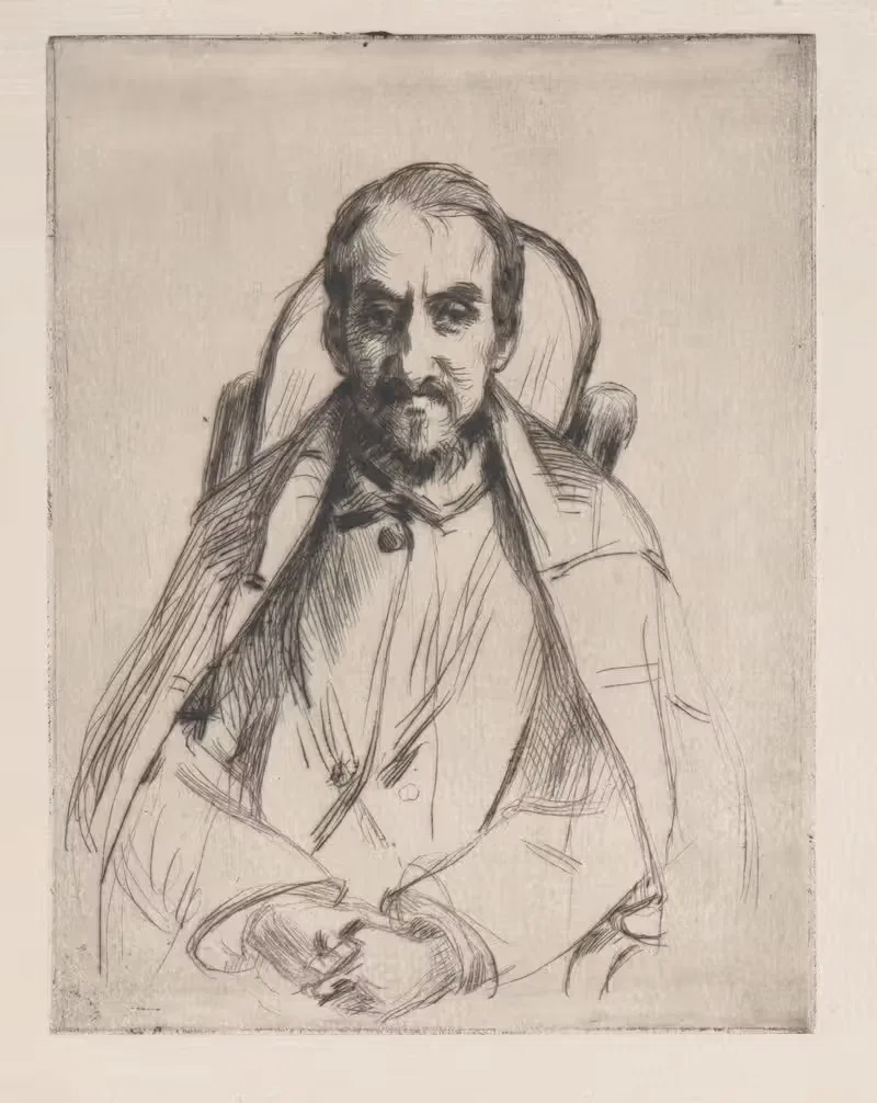 Portrait of an unknown man — Marcellin-Gilbert Desboutin