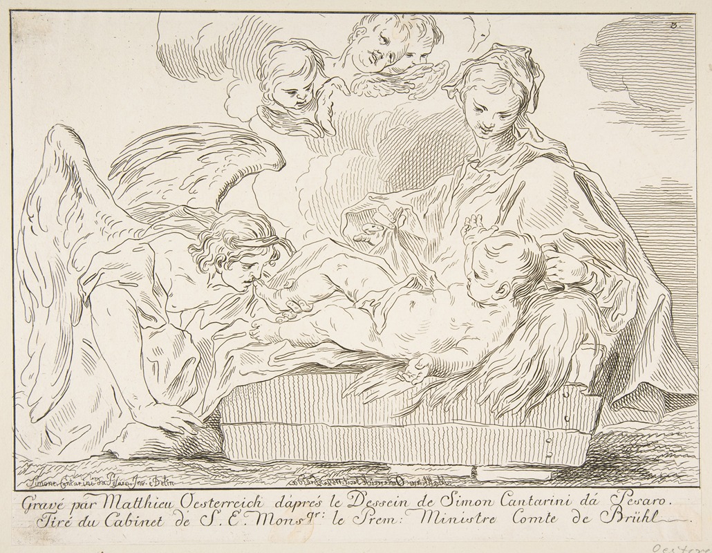 Virgin and Child with an angel — Matthias Oesterreich