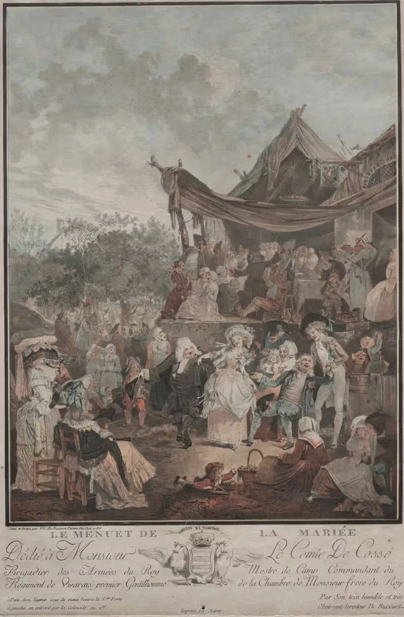Менуэт невесты by Филибер-Луи Дебюкур, 1786 — digital art print download