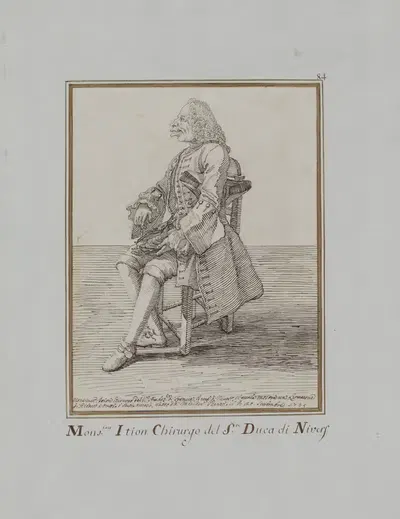 Месье Итион, хирург его светлости герцога Нивера by Пьер Леоне Гецци, 1749 — digital art print download