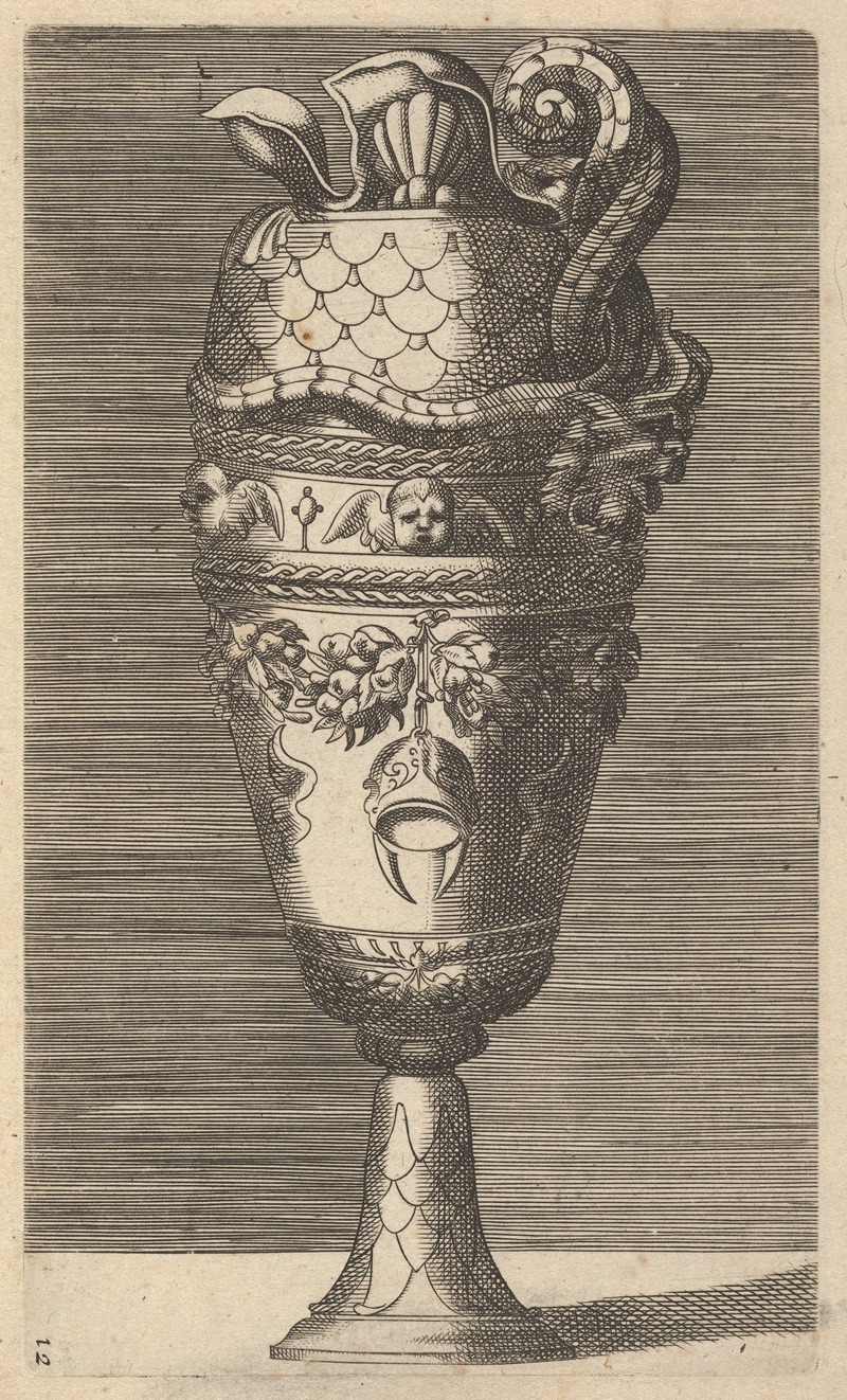 Vase with Cherubs and a Helmet by Рене Бувен — digital art print download