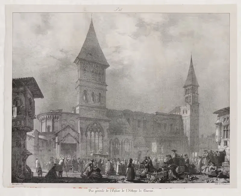 Église de l'abbaye de Tournus — Richard Parkes Bonington