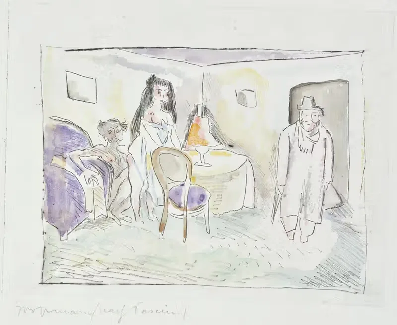 Возвращение домой (по Паскину) by Рудольф Гроссманн, 1918 — digital art print download