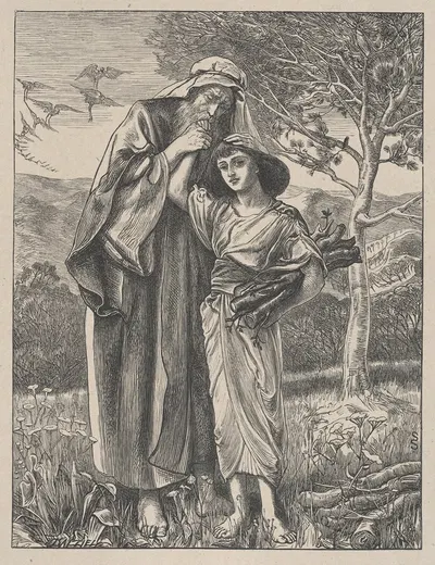 Abraham and Isaac by Simeon Solomon — digital art print download