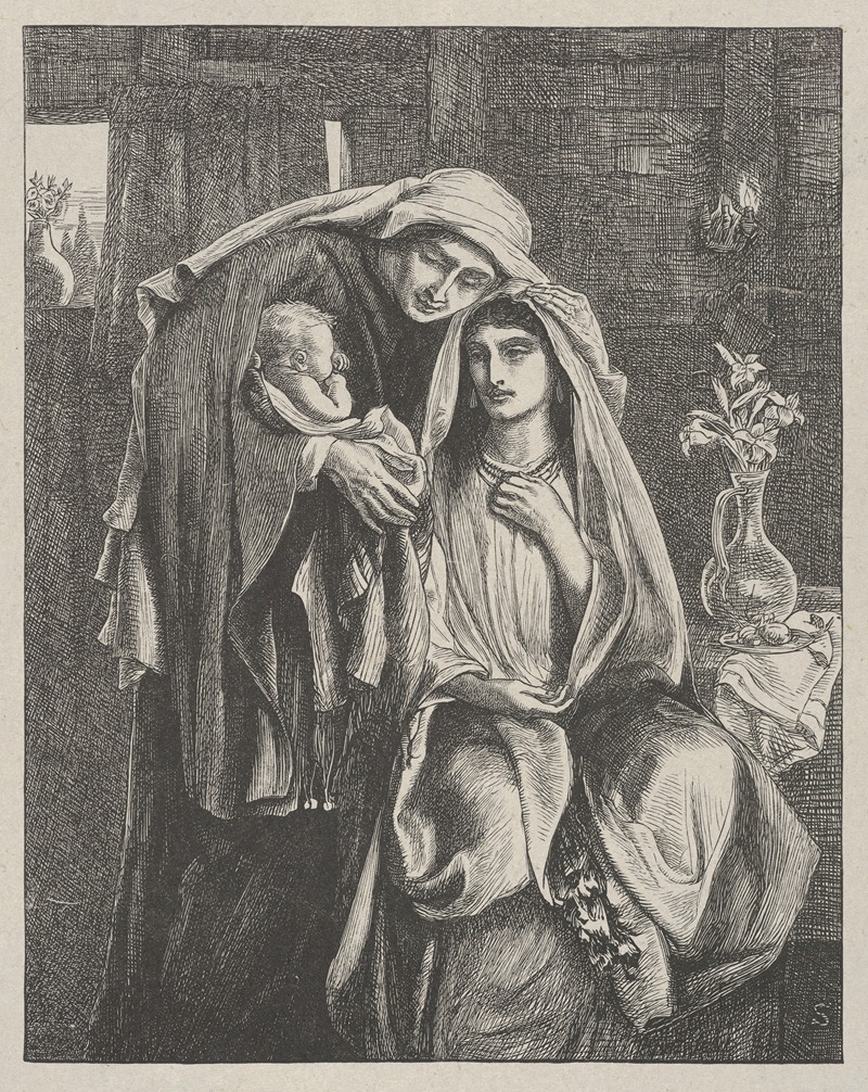 Naomi and the Child Obed — Simeon Solomon