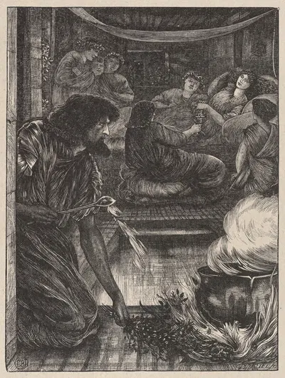 The Parable of the Burning Pot by Sir Edward Coley Burne-Jones — digital art print download