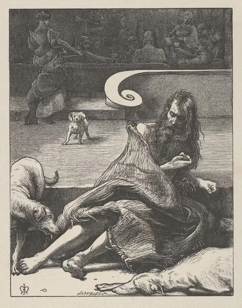 Богатый человек и Лазарь by Сэр Джон Эверетт Милле, 1864 — digital art print download