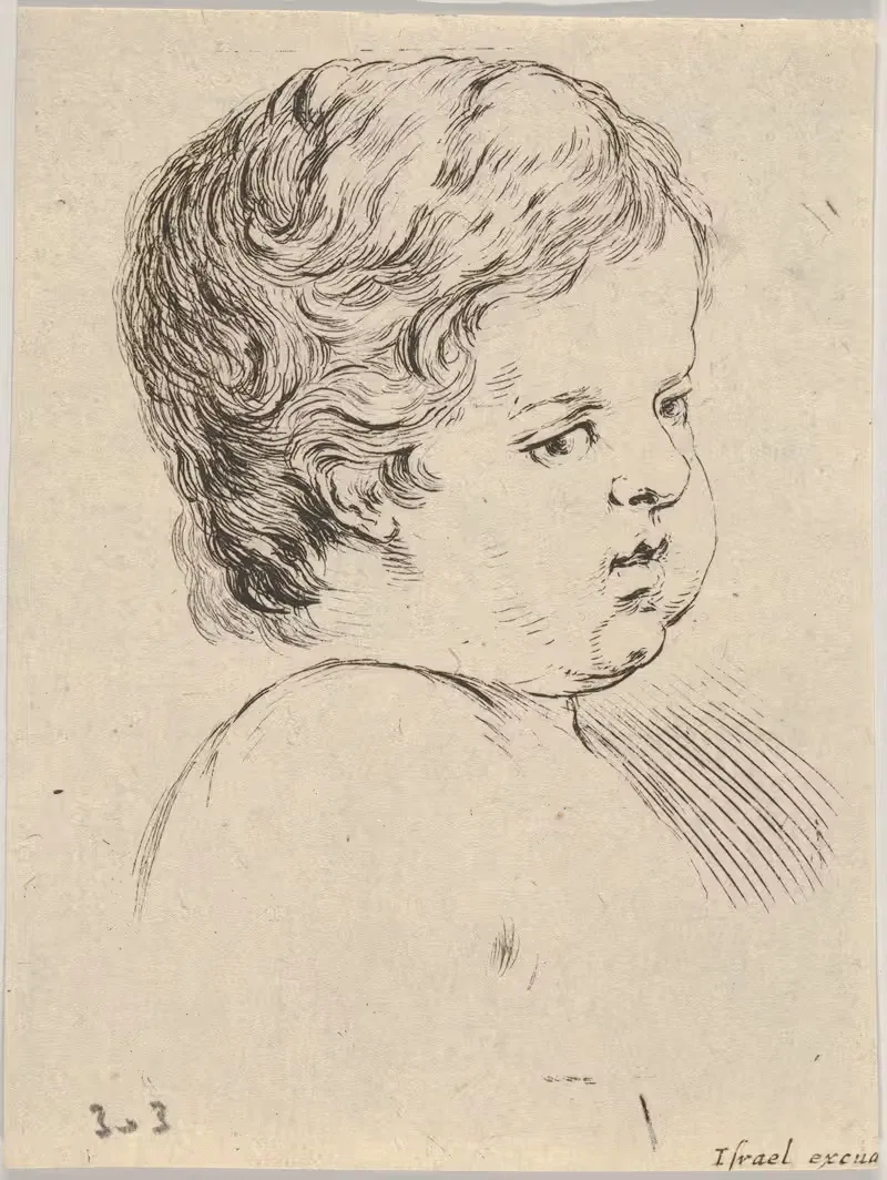 Plate 12; head of a child — Stefano Della Bella