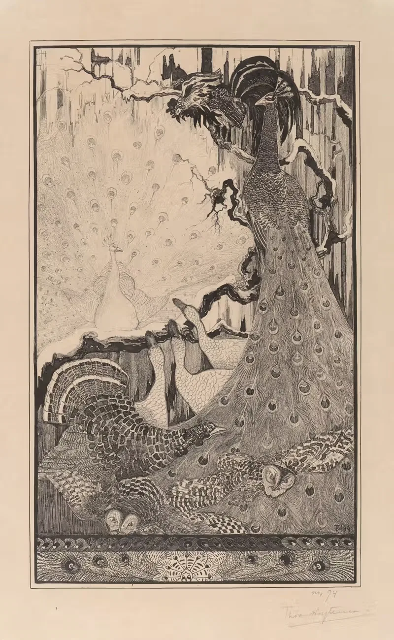 Новый год (Ньюйар) by Тео ван Хойтема, 1894 — digital art print download