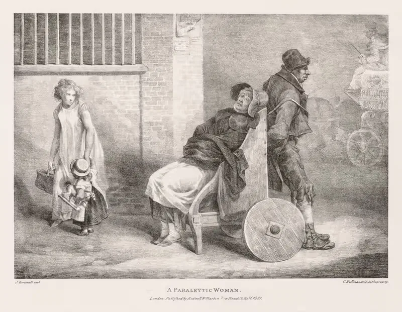 Парализованная женщина. by Теодор Жерико, 1821 — digital art print download