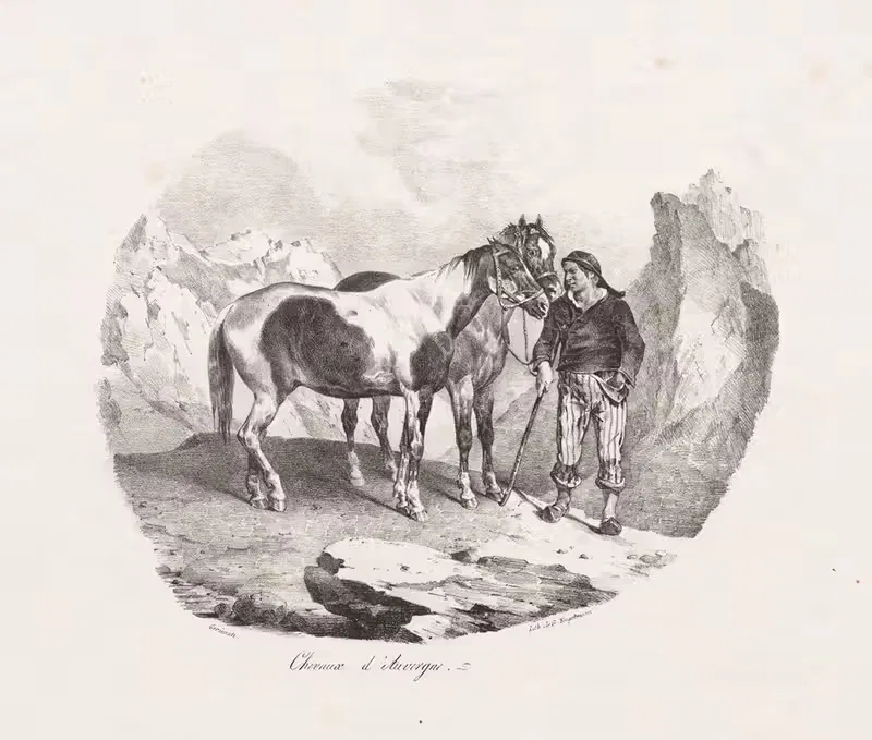 Лошади Оверни by Теодор Жерико, 1822 — digital art print download