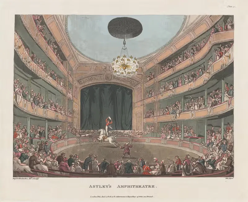 Амфитеатр Астли by Томас Роуландсон, 1808 — digital art print download