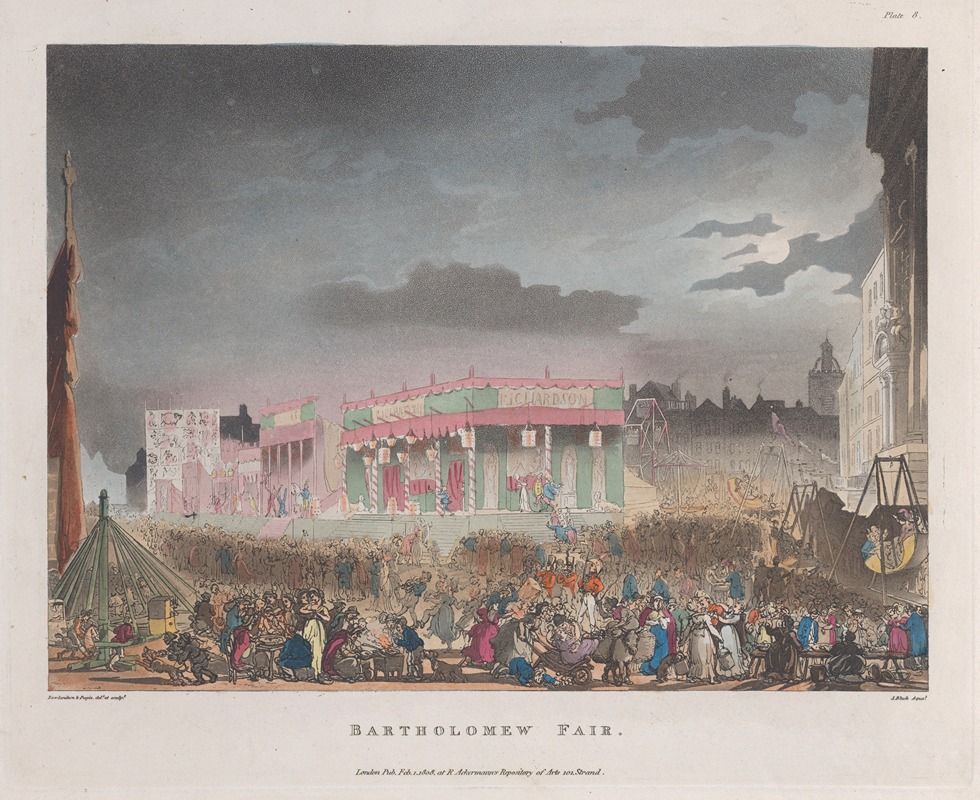 Ярмарка Барфлора by Томас Роуландсон, 1808 — digital art print download