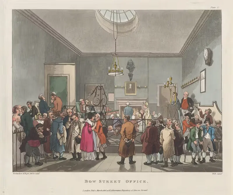 Bow Street Office by Thomas Rowlandson, 1808 — digital art print download