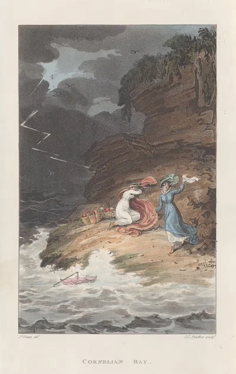 Cornelian Bay by Thomas Rowlandson, 1813 — digital art print download
