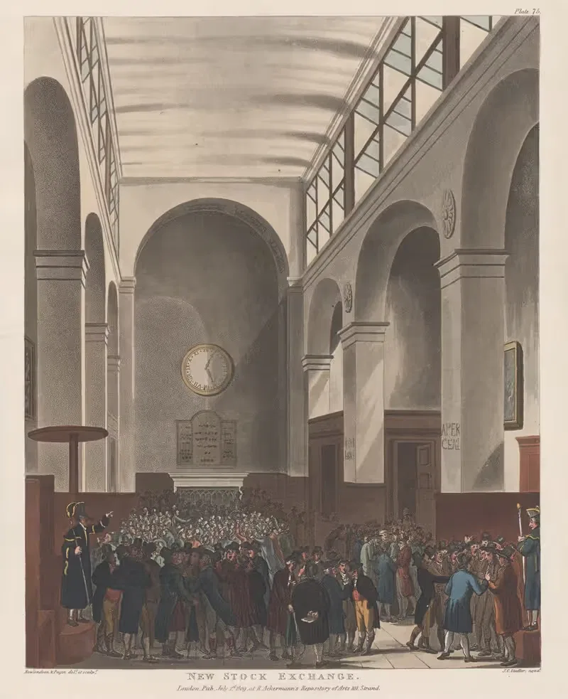 Новая фондовая биржа by Томас Роуландсон, 1809 — digital art print download