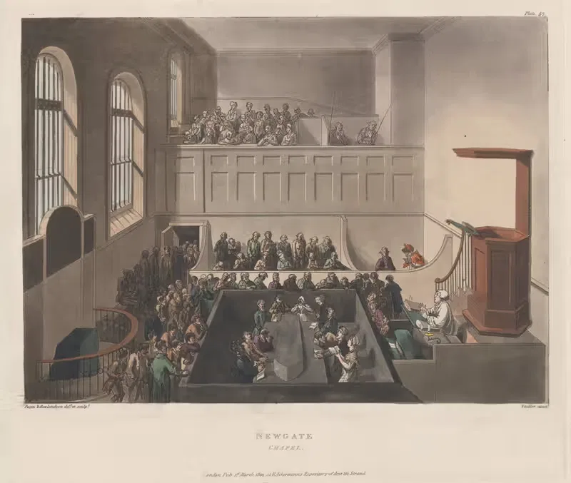 Часовня Ньюгейта by Томас Роуландсон, 1809 — digital art print download