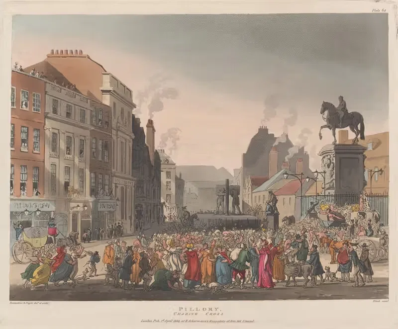 Pillory, Charing Cross by Thomas Rowlandson, 1809 — digital art print download