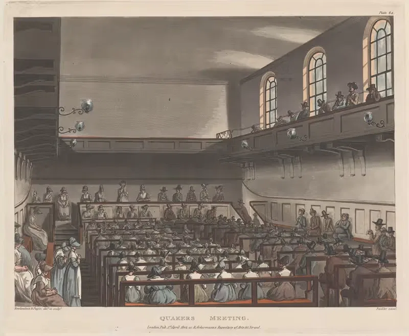 Встреча квакеров by Томас Роуландсон, 1809 — digital art print download