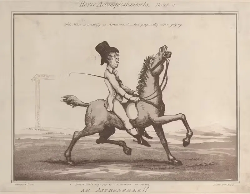 Эскиз 1; Астроном!! by Томас Роуландсон, 1799 — digital art print download