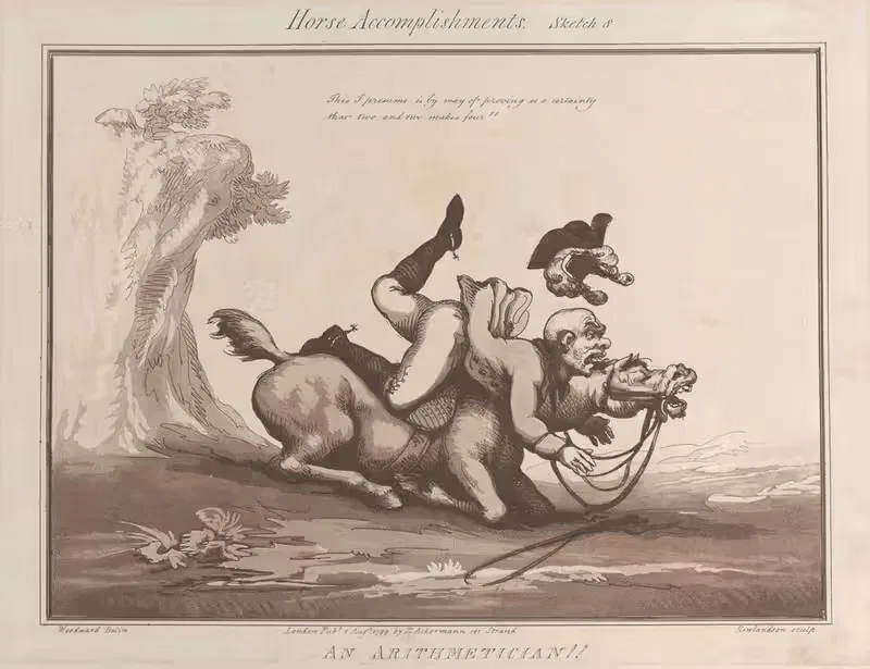 An Arithmetician !! by Thomas Rowlandson, 1799 — digital art print download