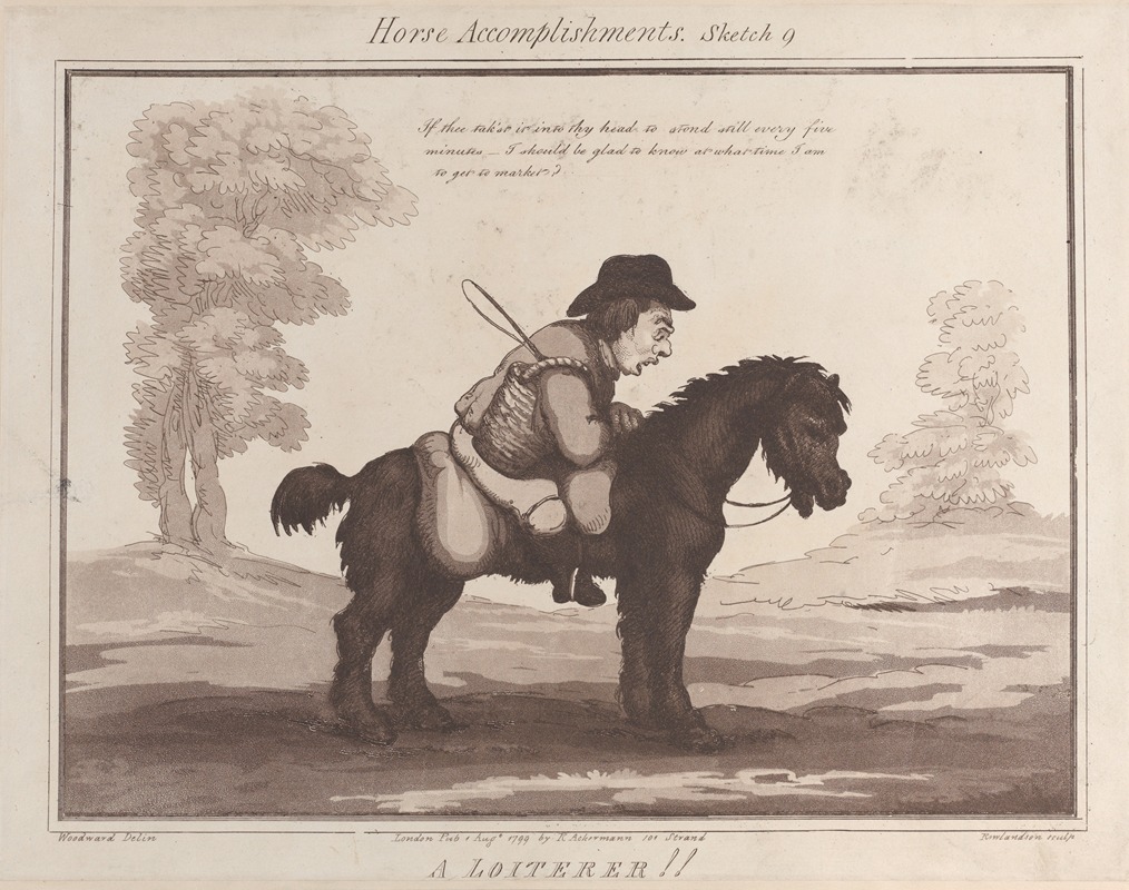 A Loiterer !! by Thomas Rowlandson, 1799 — digital art print download