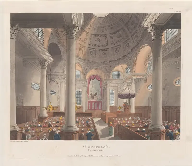 Святой Стефан Уолбрук by Томас Роуландсон, 1809 — digital art print download