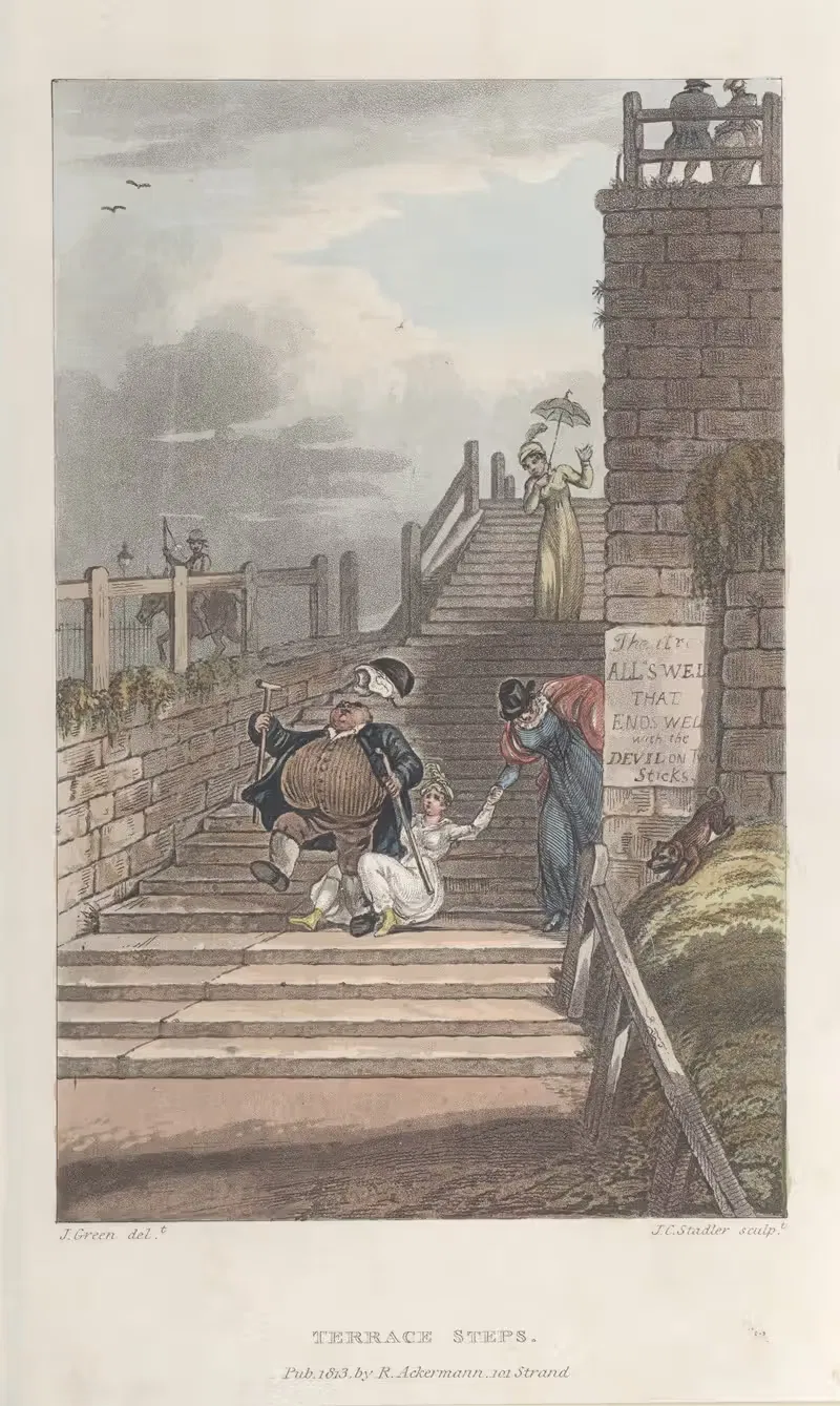 Ступени террасы by Томас Роуландсон, 1813 — digital art print download