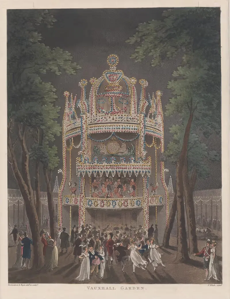 Сад Воксхолл by Томас Роуландсон, 1809 — digital art print download