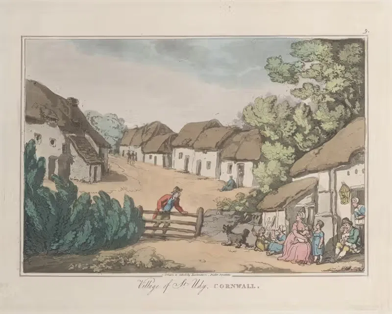 Village of St. Udy, Cornwall — Thomas Rowlandson