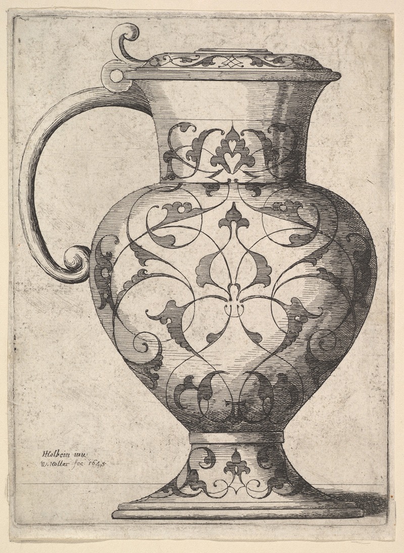 Jug decorated with arabesques by Wenceslaus Hollar, 1645 — digital art print download