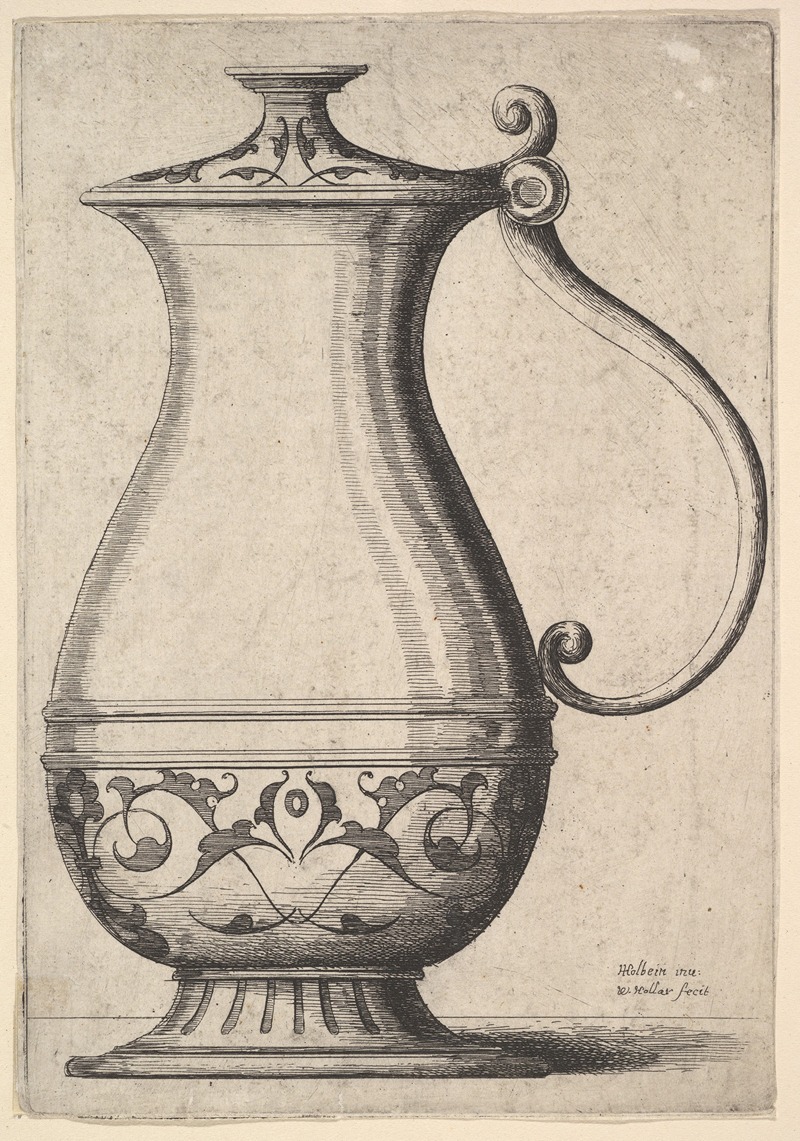 Jug with arabesques on the base by Венцеслав Голлар, 1645 — digital art print download