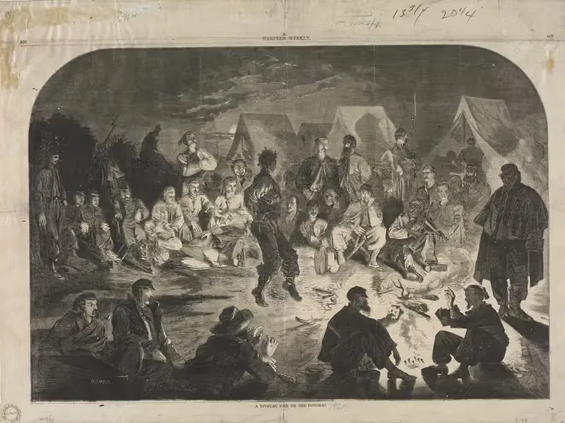 Бивуак на Потомаце by Уинслоу Хомер, 1861 — digital art print download