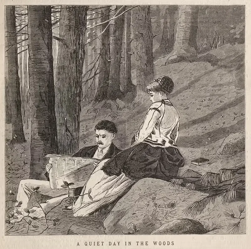 Тихий день в лесу by Уинслоу Хомер, 1870 — digital art print download