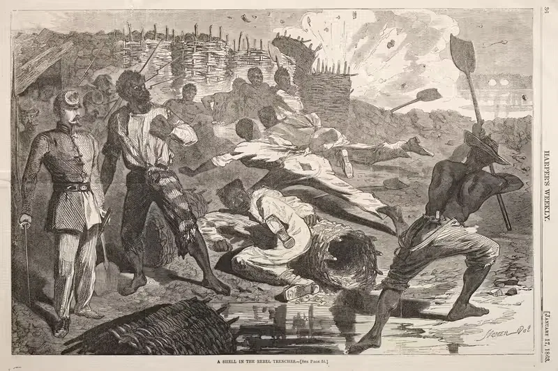 Ракушка в окопах повстанцев by Уинслоу Хомер, 1863 — digital art print download