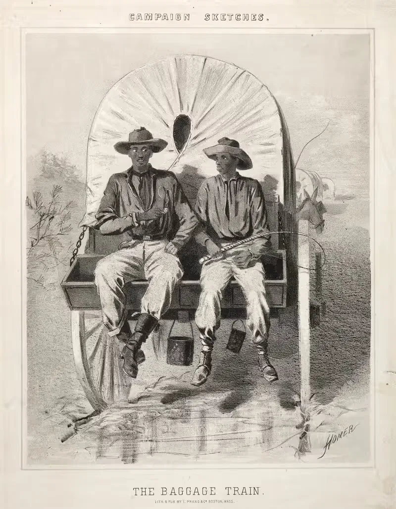 Эскизы кампании; Багажный поезд by Уинслоу Хомер, 1863 — digital art print download