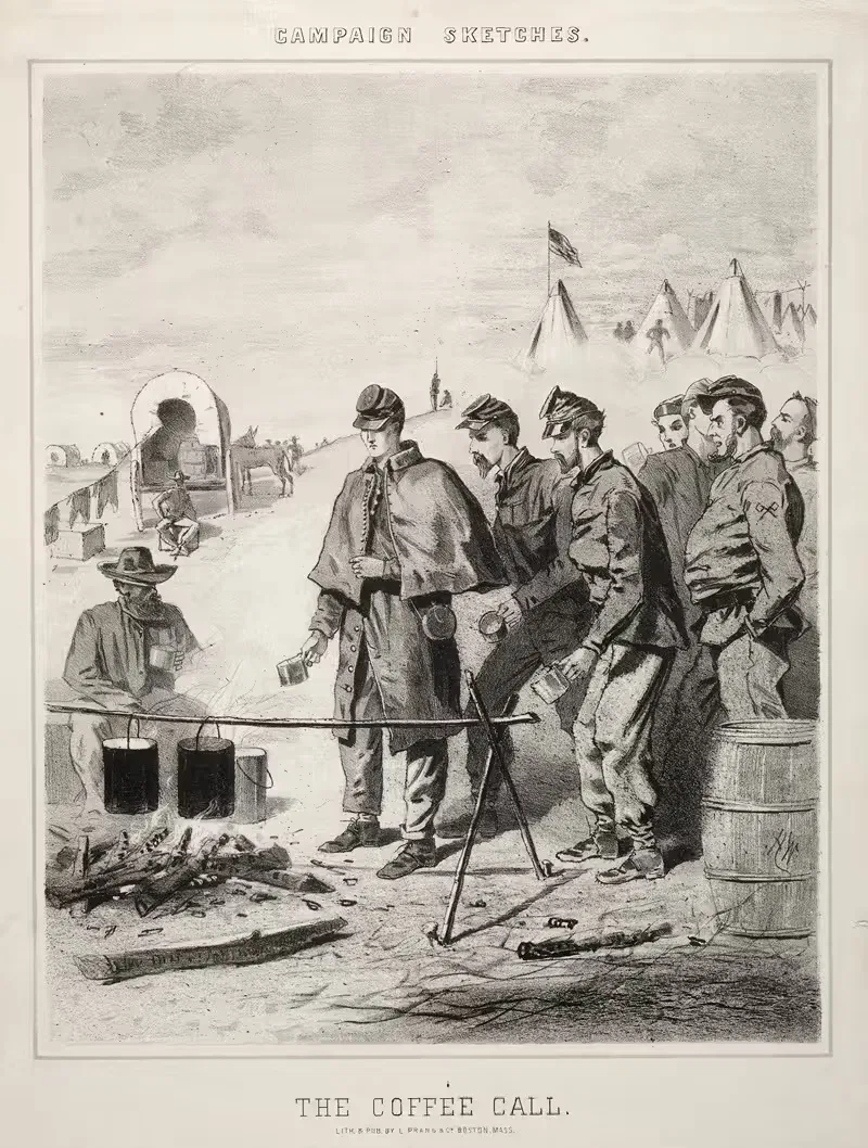 Эскизы кампании; Кофейный вызов by Уинслоу Хомер, 1863 — digital art print download